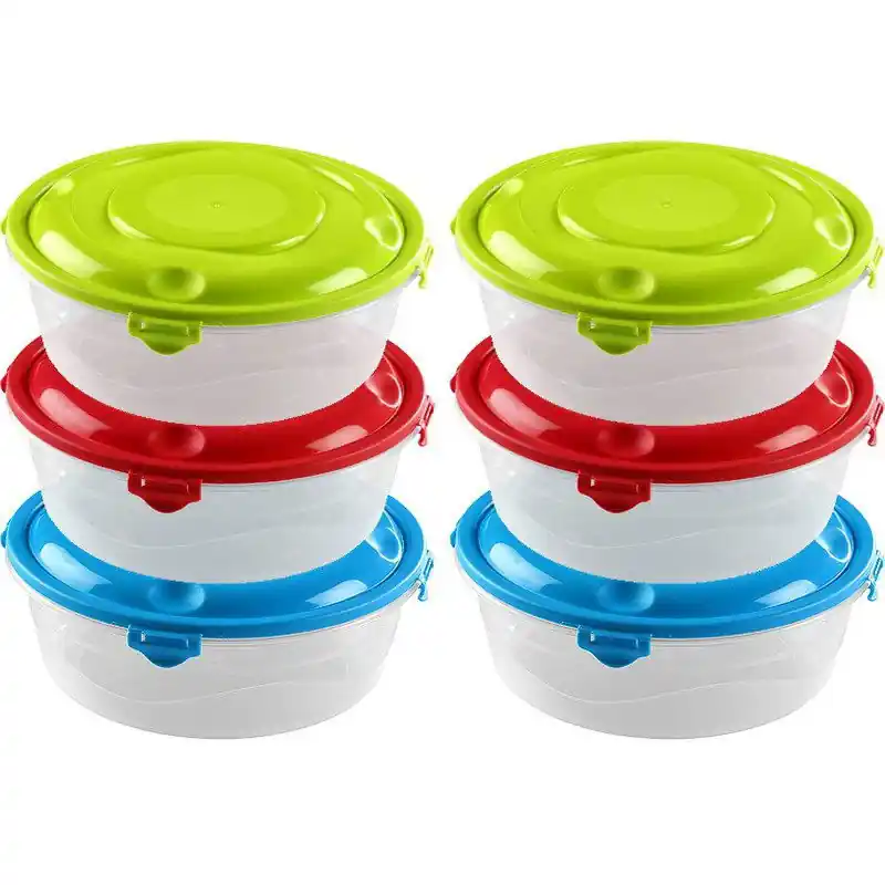 Hega Hogar voedsel vershoudbakjes - 24x stuks - 1200 ml - transparant - Vershoudbakjes Beperkt Aanbod