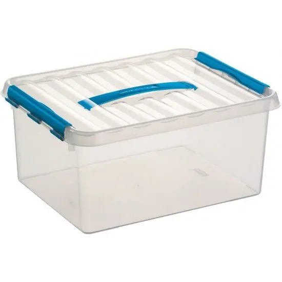 Favoriet Sunware opbergbox - 4x - transparant - 15L - 40 x 30 x 18 cm - Opbergbox