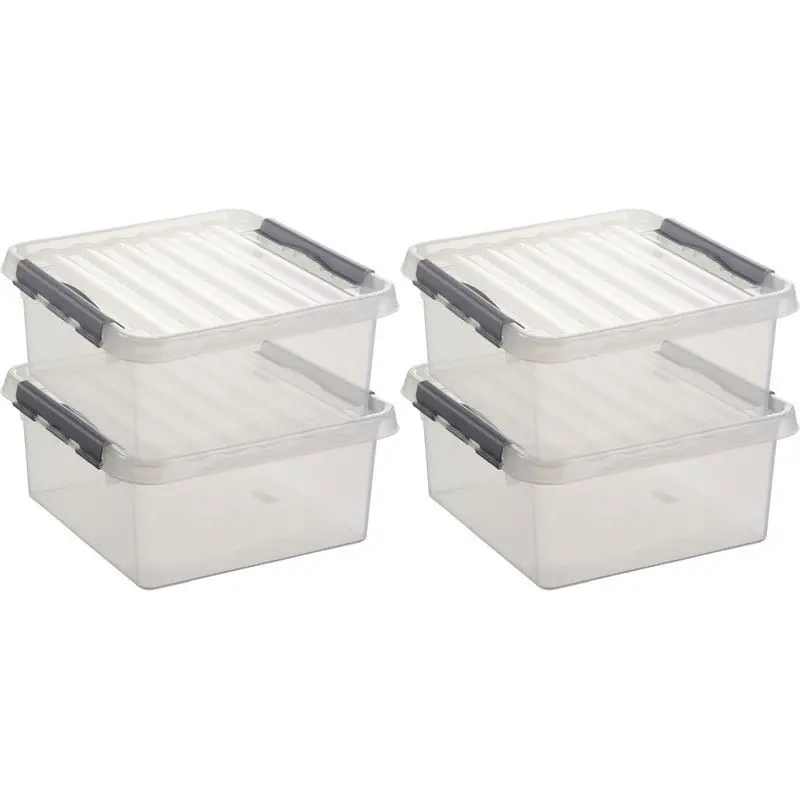 In De Mode Sunware opbergbox - 8x - transparant - 18L - 40 x 40 x 20 cm - Opbergbox
