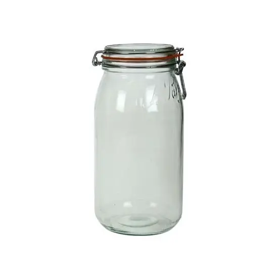 Bulkbestelling 5x stuks luchtdichte weckpot transparant glas 3 liter - Weckpotten
