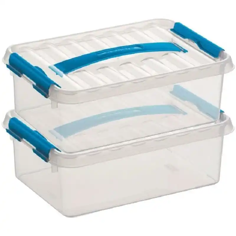 Geld-Terug-Garantie Sunware opbergbox - 2x - transparant - 4L - 30 x 20 x 10 cm - Opbergbox