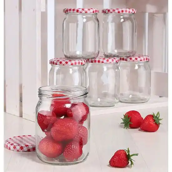 Luxe Weckpotten/inmaak potten - 24x - glas - 540 ml - schroefdeksel - Weckpotten