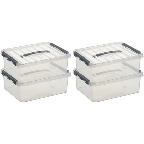Aanbieding Sunware opbergbox - 10x - transparant - 12L - 40 x 30 x 14 cm - Opbergbox