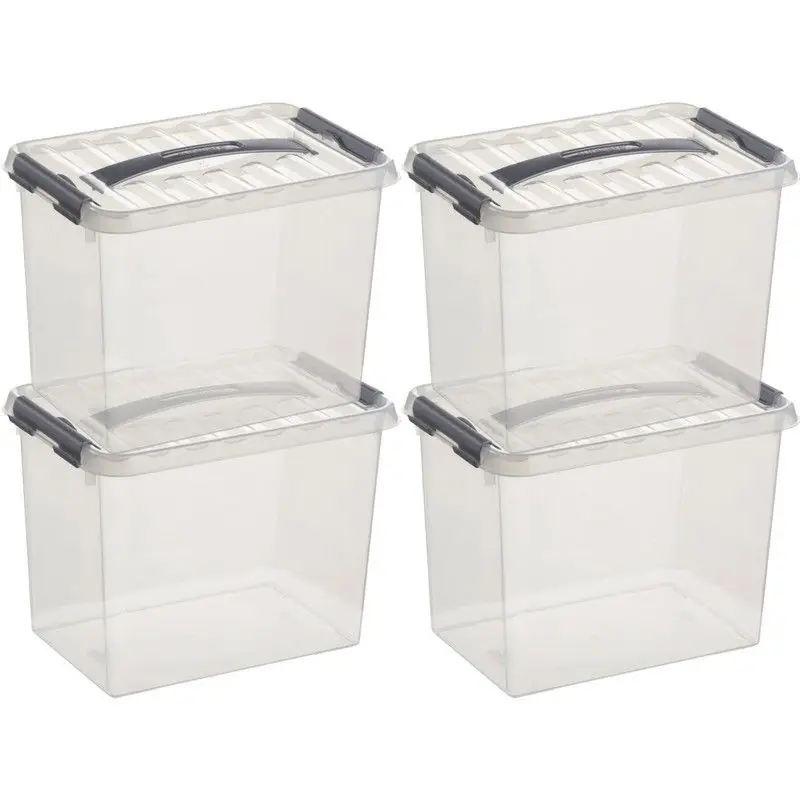 Betaalbaar Sunware opbergbox - 10x - transparant - 9L - 30 x 20 x 22 cm - Opbergbox