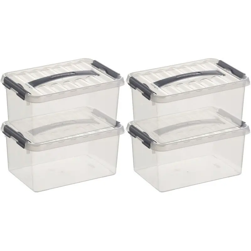 Dagaanbieding Sunware opbergbox - 10x - transparant - 6L - 30 x 20 x 14 cm - Opbergbox