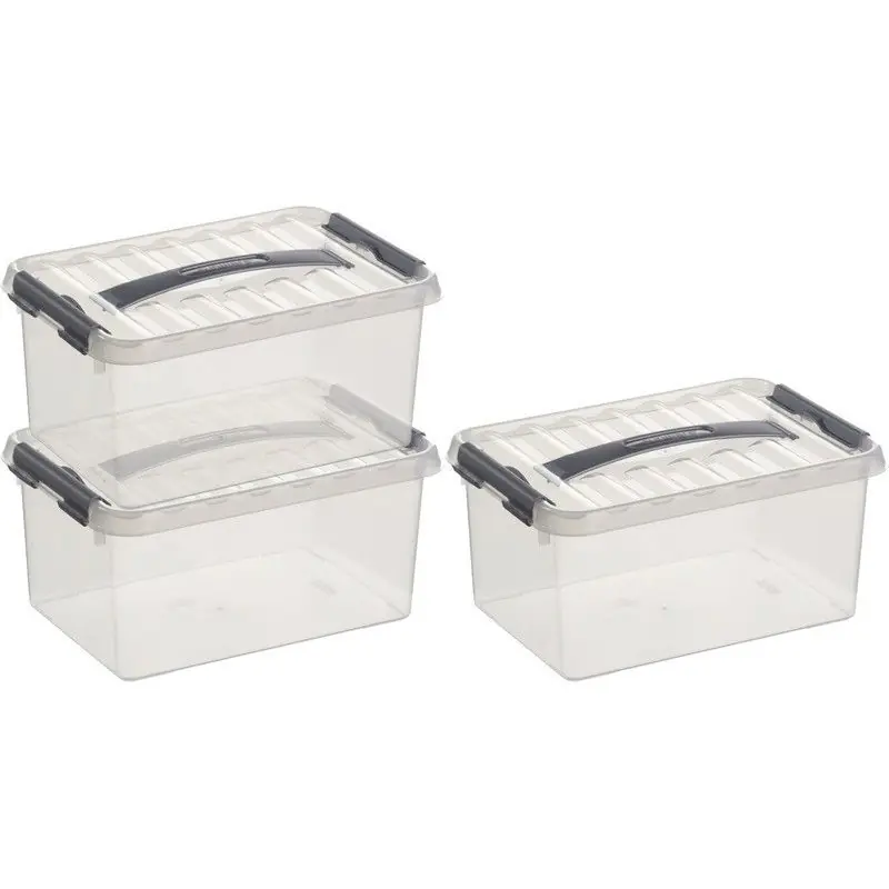 Alleen Vandaag Sunware opbergbox - 3x - transparant - 6L - 30 x 20 x 14 cm - Opbergbox