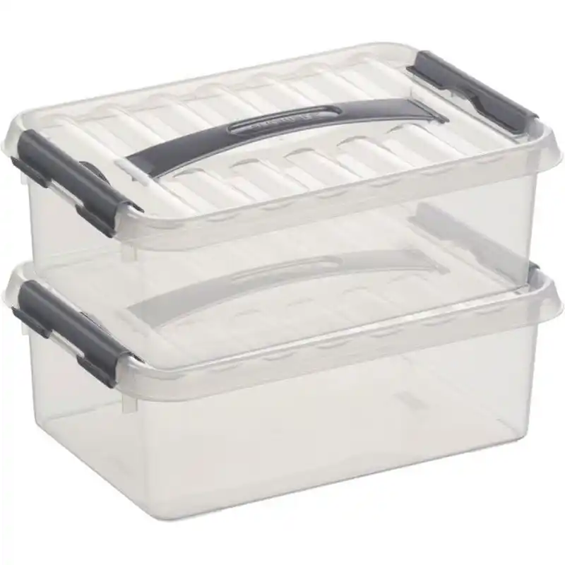 Bestel Nu Sunware opbergbox - 2x - transparant - 4L - 30 x 20 x 10 cm - Opbergbox