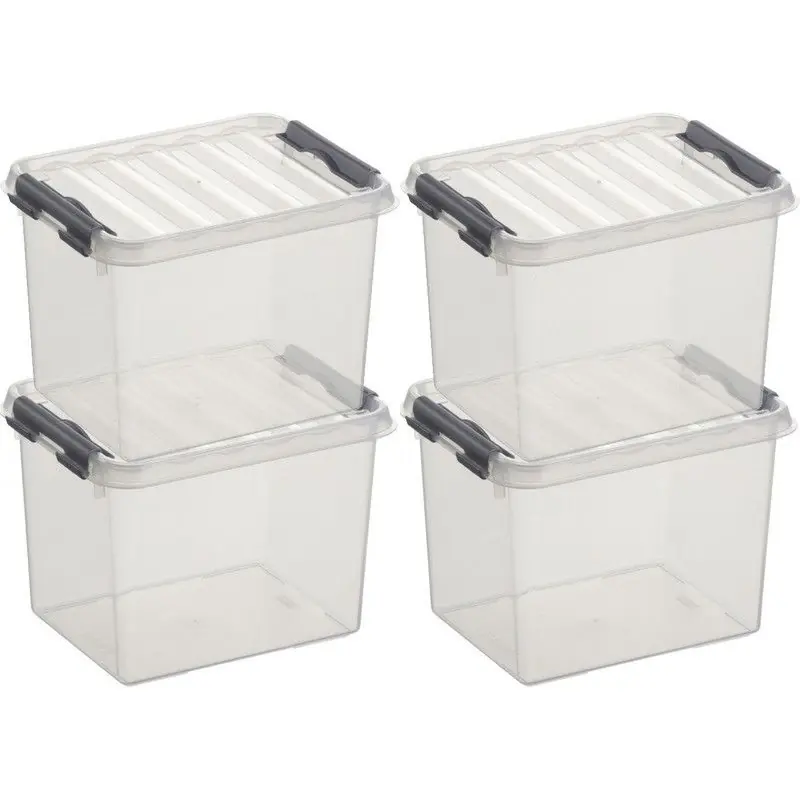 Gratis Verzending Sunware opbergbox - 8x - transparant - 3L - 20 x 15 x 14 cm - Opbergbox
