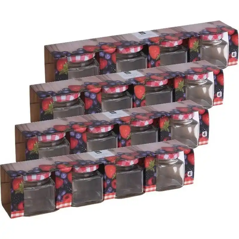 Laatste Kans Excellent Houseware Inmaak/weckpotjes - 75 ml - 16x stuks - Weckpotten