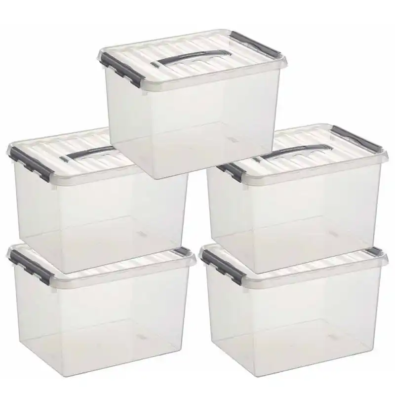 Superprijs Sunware opbergbox - 8x - transparant - 22L - 40 x 30 x 26 cm - Opbergbox
