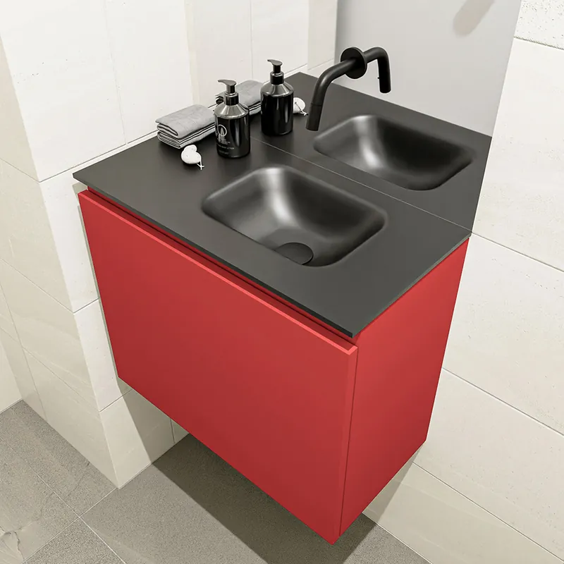 Alleen Vandaag Mondiaz Olan 60cm toiletmeubel fire met wastafel urban rechts geen kraangat