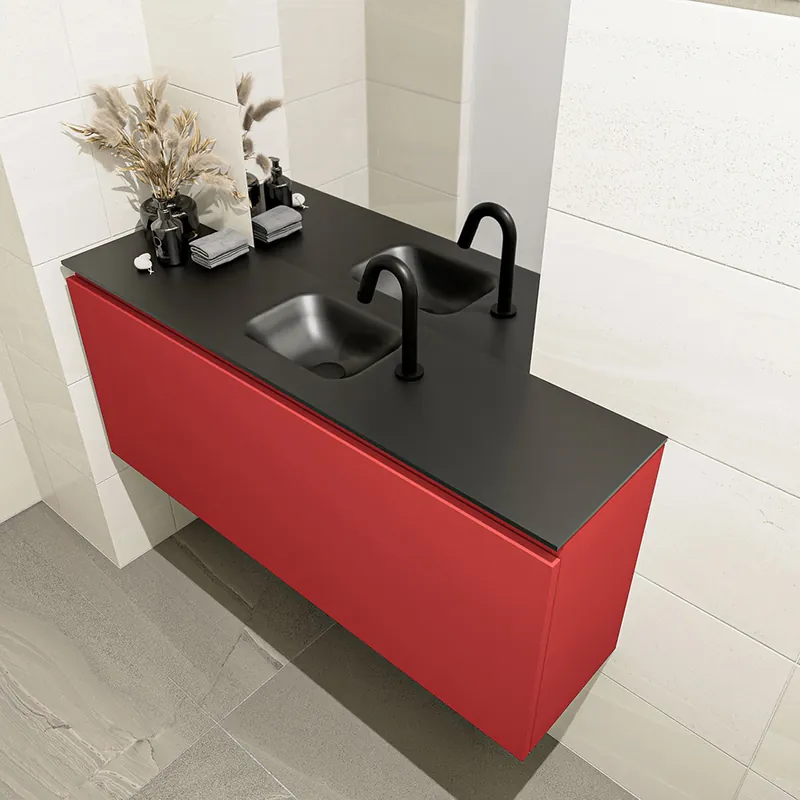 Plaats Bestelling Mondiaz Olan 120cm toiletmeubel fire met wastafel urban midden 1 kraangat