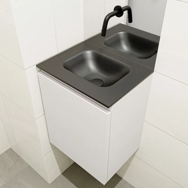 Bulkbestelling Mondiaz Olan 40cm toiletmeubel linen met wastafel urban midden geen kraangat