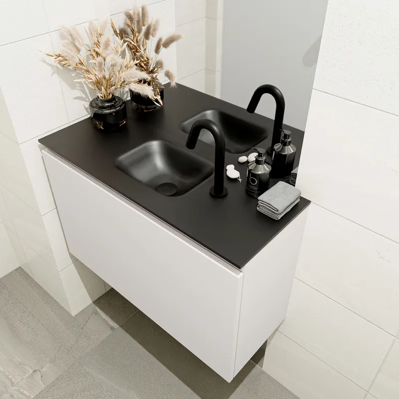 Voordeelprijs Mondiaz Olan 80cm toiletmeubel linen met wastafel urban midden 1 kraangat