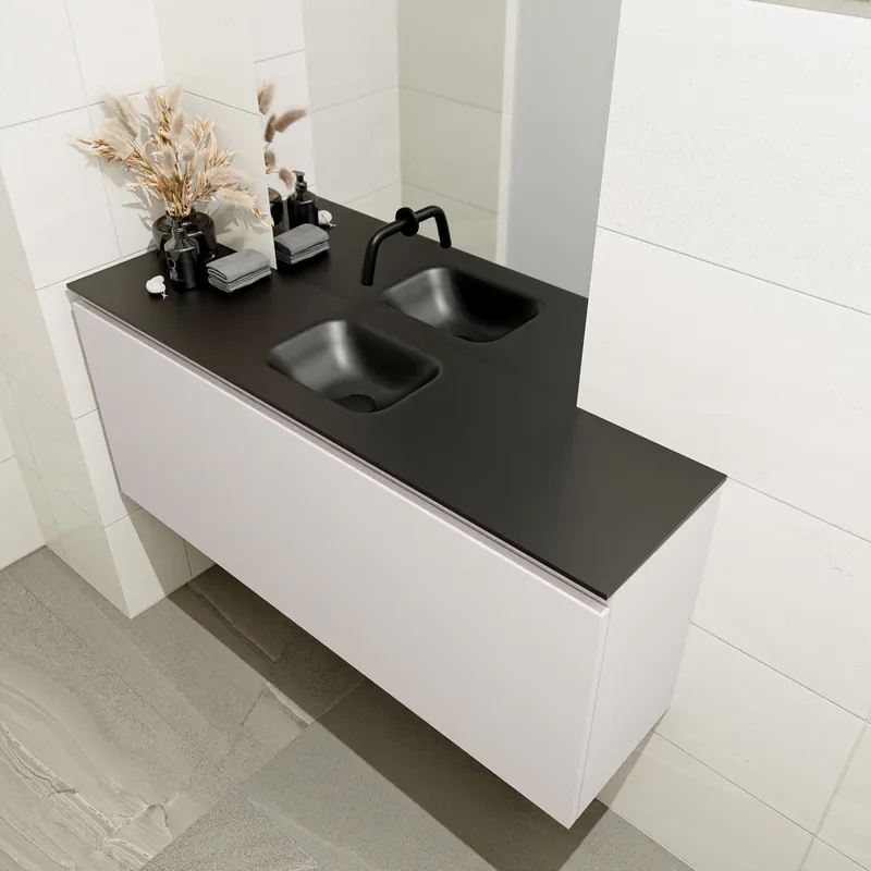 Exclusieve Aanbieding Mondiaz Olan 120cm toiletmeubel linen met wastafel urban midden geen kraangat