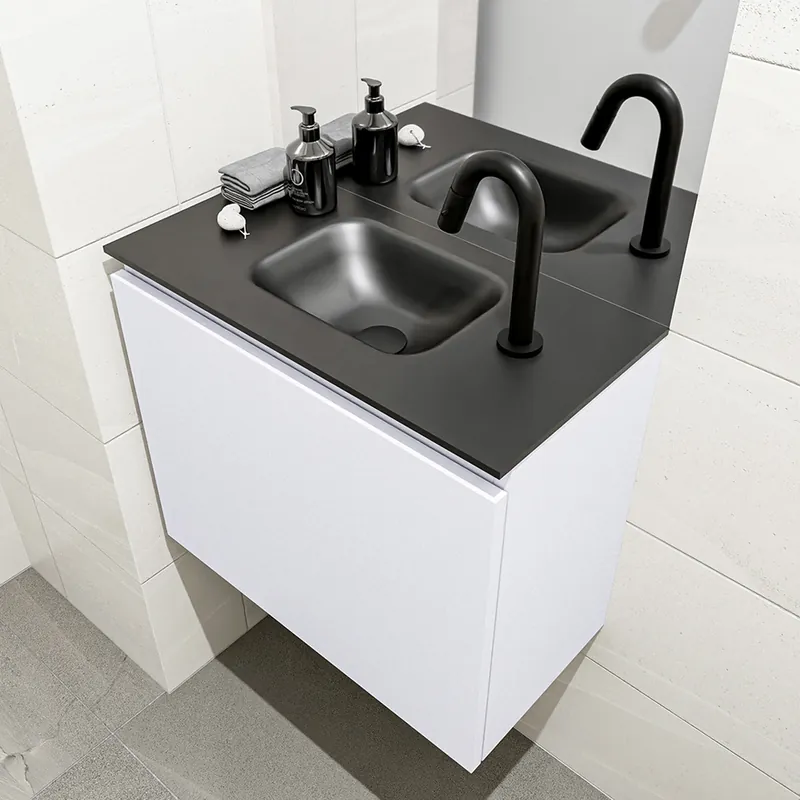 Weekendaanbieding Mondiaz Olan 60cm toiletmeubel cale met wastafel urban midden 1 kraangat