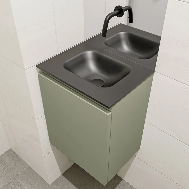 Gratis Verzending Mondiaz Olan 40cm toiletmeubel army met wastafel urban midden geen kraangat