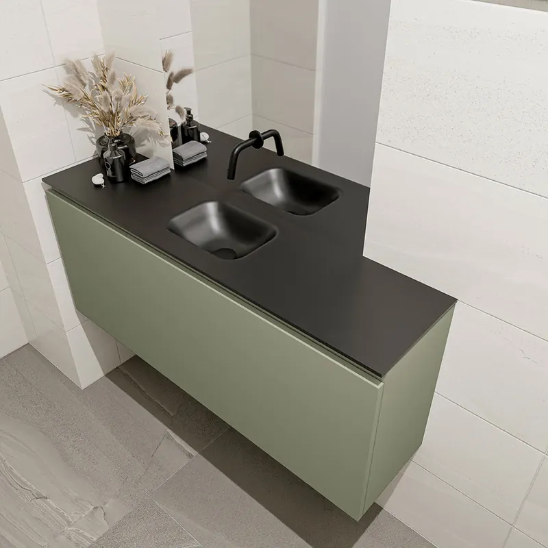 Groothandel Mondiaz Olan 120cm toiletmeubel army met wastafel urban midden geen kraangat