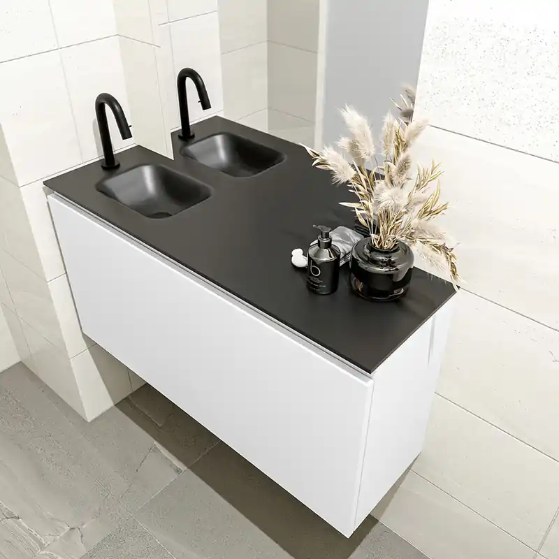 Mondiaz Olan 100cm toiletmeubel talc met wastafel urban links 1 kraangat Seizoensaanbieding