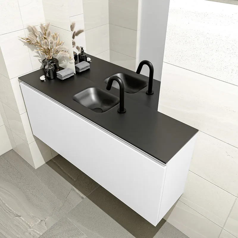 Mondiaz Olan 120cm toiletmeubel talc met wastafel urban midden 1 kraangat Bulkbestelling