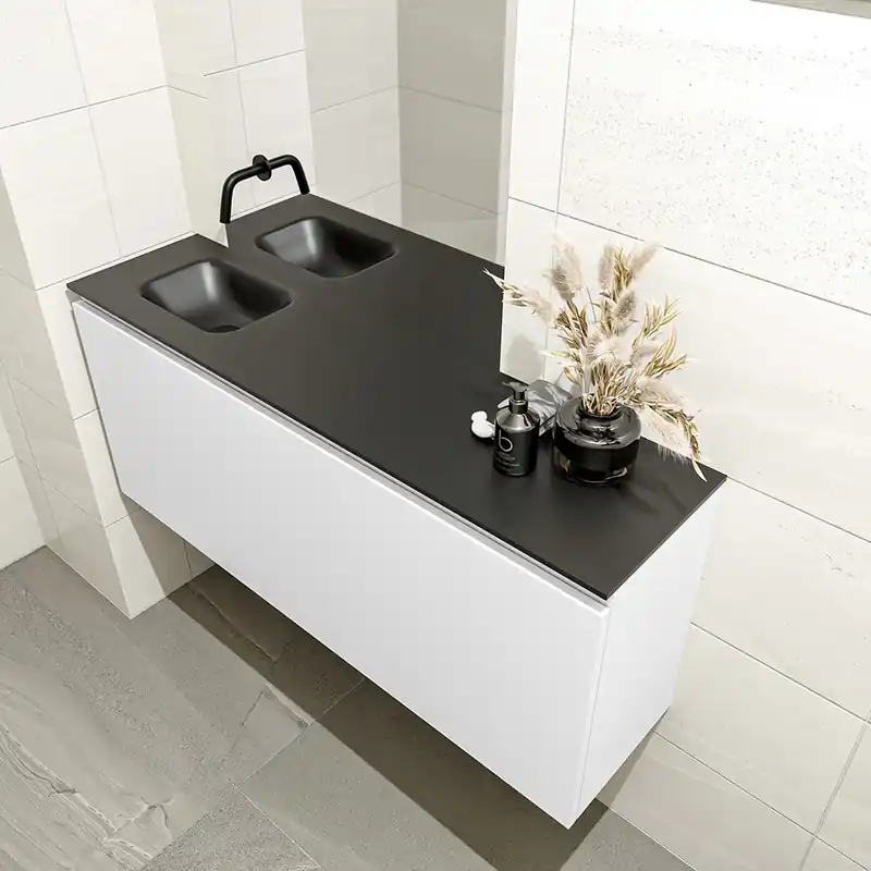 Mondiaz Olan 120cm toiletmeubel talc met wastafel urban links geen kraangat Gratis Retour