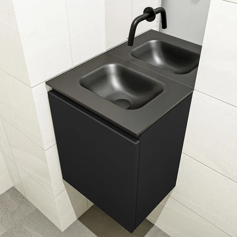 Fabrieksprijs Mondiaz Olan 40cm toiletmeubel urban met wastafel urban midden geen kraangat