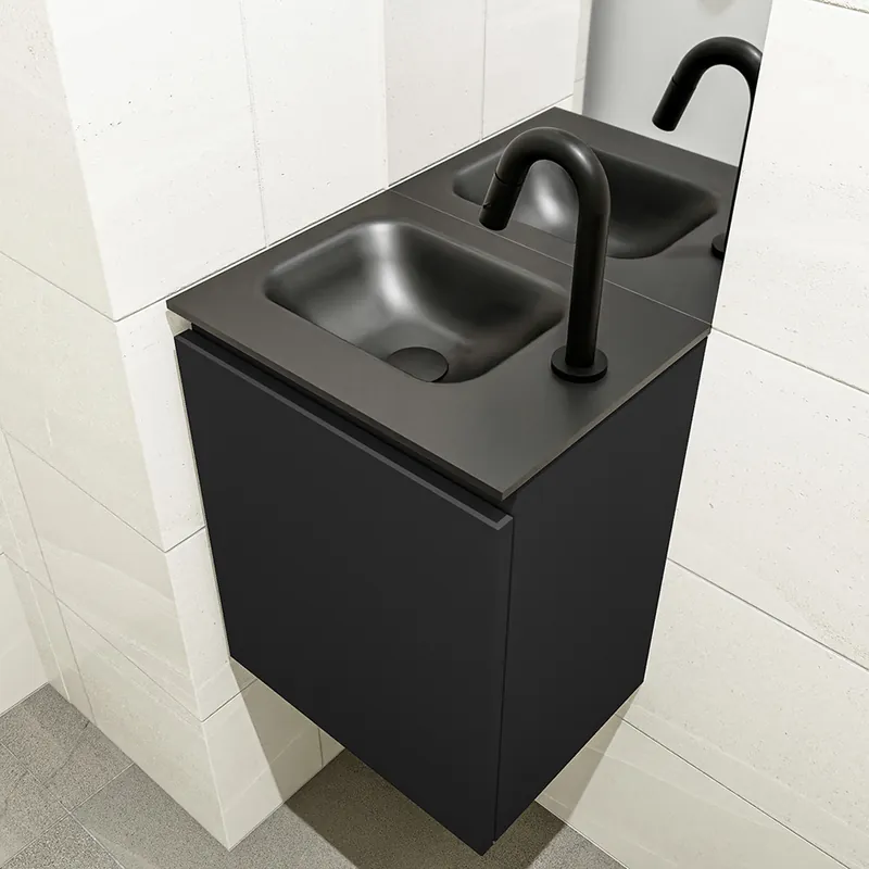 Mondiaz Olan 40cm toiletmeubel urban met wastafel urban links 1 kraangat Direct Verzonden