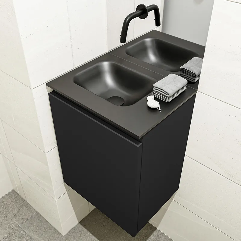 Laatste Kans Mondiaz Olan 40cm toiletmeubel urban met wastafel urban links geen kraangat