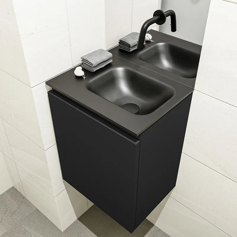 Betaalbaar Mondiaz Olan 40cm toiletmeubel urban met wastafel urban rechts geen kraangat