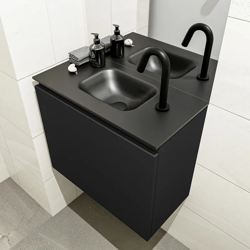 Premium Mondiaz Olan 60cm toiletmeubel urban met wastafel urban midden 1 kraangat