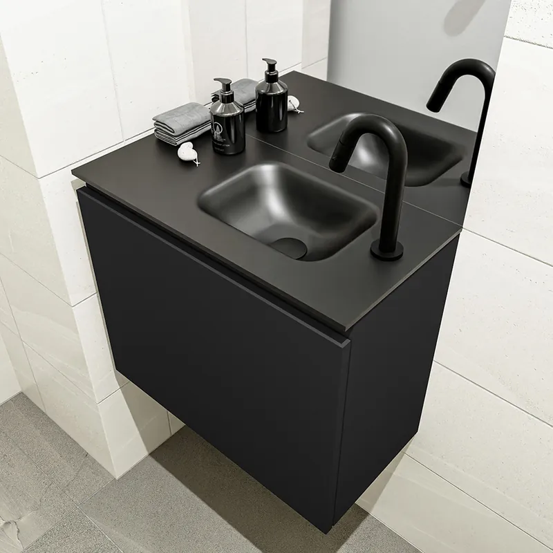 Trendy Mondiaz Olan 60cm toiletmeubel urban met wastafel urban rechts 1 kraangat