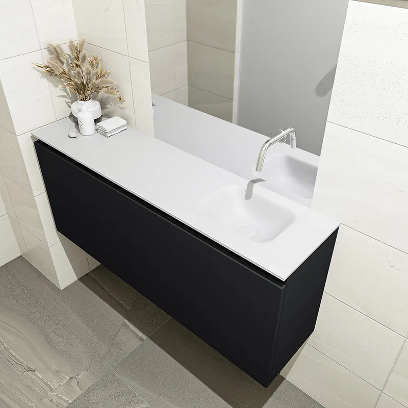 Speciale Aanbieding Mondiaz Olan 120cm toiletmeubel urban met wastafel talc rechts geen kraangat