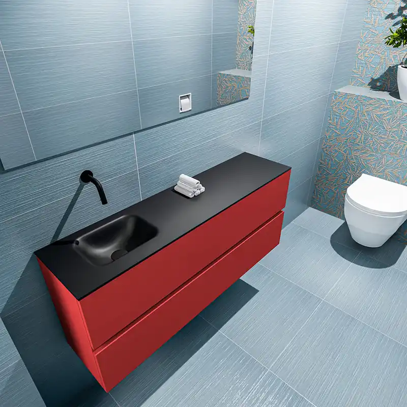 Speciale Aanbieding Mondiaz Ada 120cm toiletmeubel fire met wastafel urban links zonder kraangat