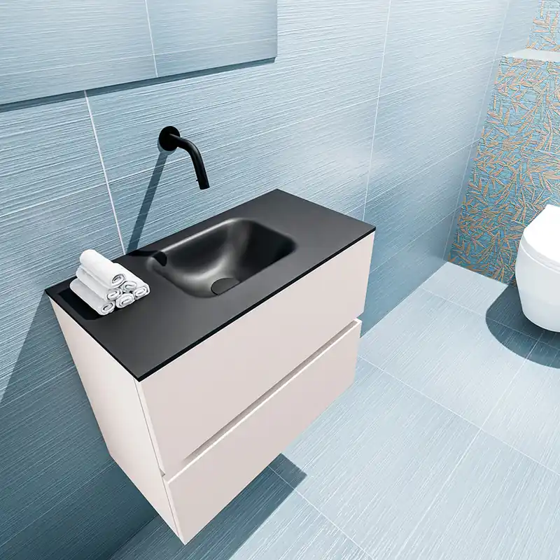 Express Levering Mondiaz Ada 60cm toiletmeubel linen met wastafel urban midden zonder kraangat
