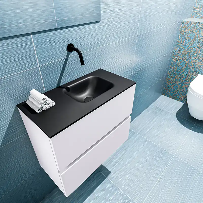 Veilige Betaling Mondiaz Ada 60cm toiletmeubel cale met wastafel urban rechts zonder kraangat
