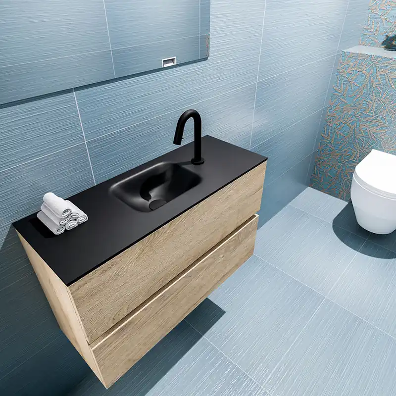 Koop Vandaag Mondiaz Ada 80cm toiletmeubel washed oak met wastafel urban midden 1 kraangat