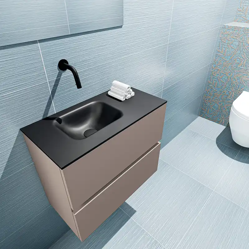 Authentiek Mondiaz Ada 60cm toiletmeubel smoke met wastafel urban links zonder kraangat