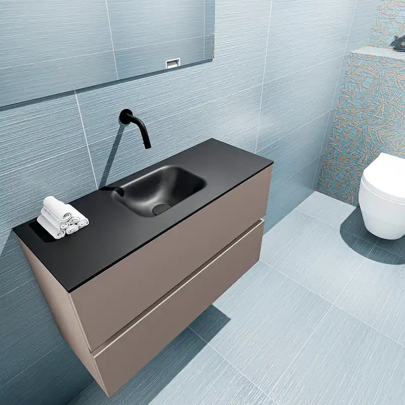 Shop Nu Mondiaz Ada 80cm toiletmeubel smoke met wastafel urban midden zonder kraangat