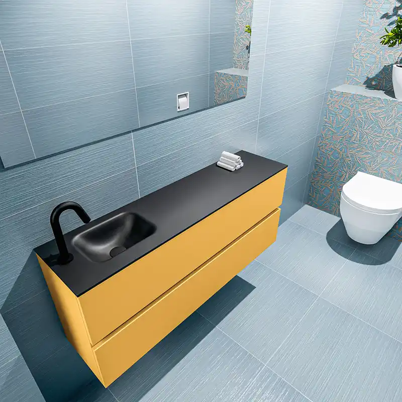 Exclusieve Aanbieding Mondiaz Ada 120cm toiletmeubel ocher met wastafel urban links 1 kraangat