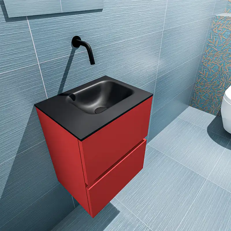 Koop Vandaag Mondiaz Ada 40cm toiletmeubel fire met wastafel urban rechts zonder kraangat