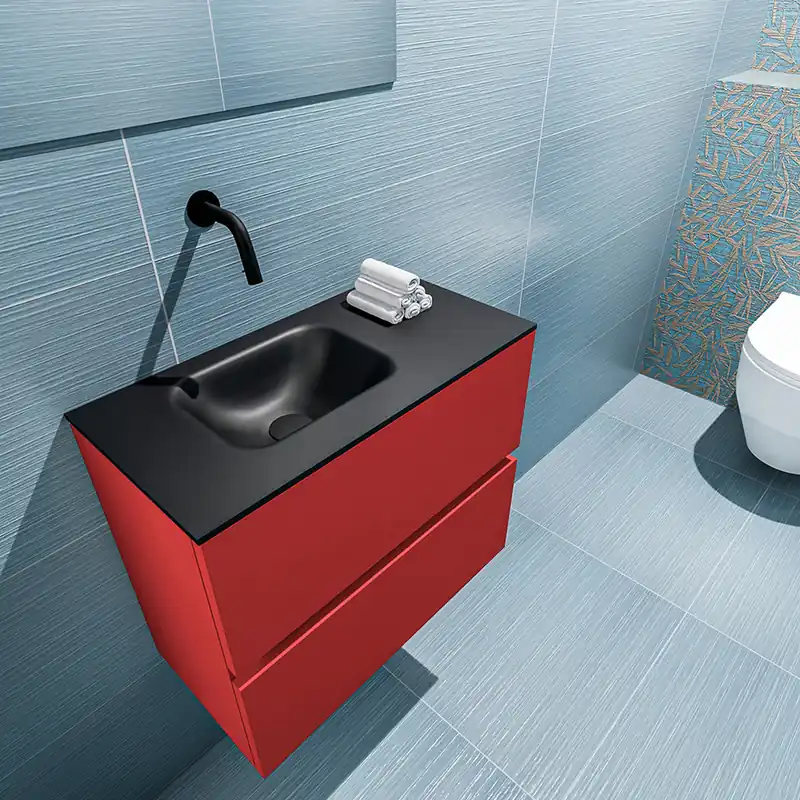 Nieuw Model Mondiaz Ada 60cm toiletmeubel fire met wastafel urban links zonder kraangat