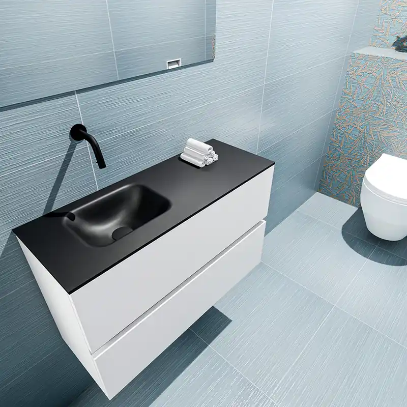 Shop Nu Mondiaz Ada 80cm toiletmeubel talc met wastafel urban links zonder kraangat