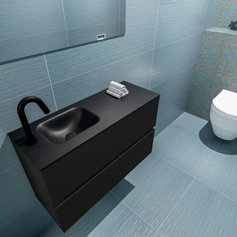 Geld-Terug-Garantie Mondiaz Ada 80cm toiletmeubel urban met wastafel urban links 1 kraangat