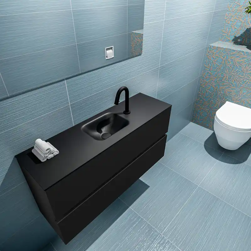 Express Levering Mondiaz Ada 100cm toiletmeubel urban met wastafel urban midden 1 kraangat
