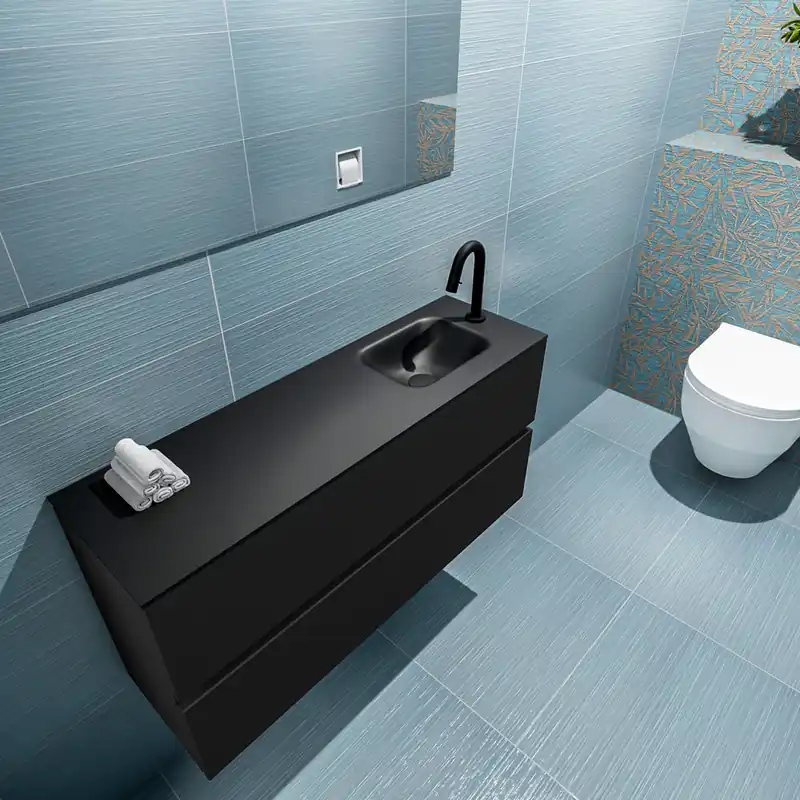 Exclusieve Aanbieding Mondiaz Ada 100cm toiletmeubel urban met wastafel urban rechts 1 kraangat