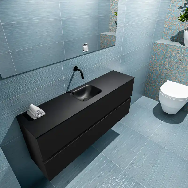 Koop Vandaag Mondiaz Ada 120cm toiletmeubel urban met wastafel urban midden zonder kraangat