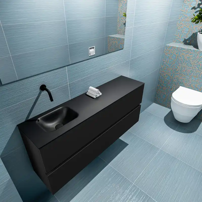 Koop Online Mondiaz Ada 120cm toiletmeubel urban met wastafel urban links zonder kraangat
