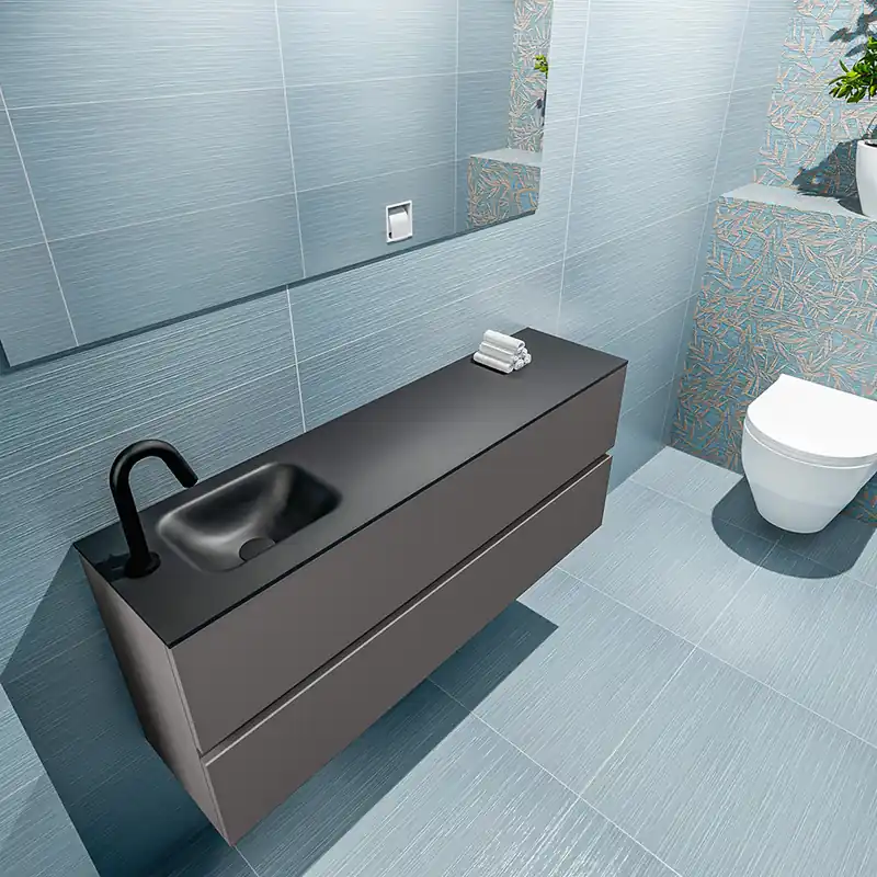 Bulkbestelling Mondiaz Ada 120cm toiletmeubel dark grey met wastafel urban links 1 kraangat