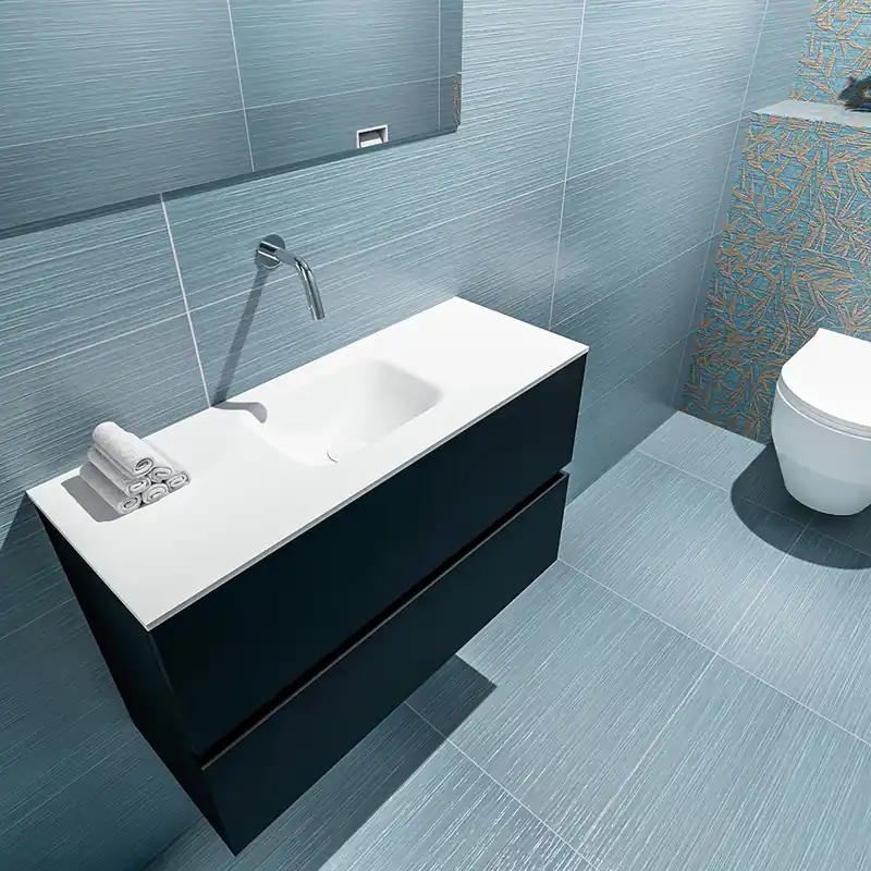 Beperkte Voorraad Mondiaz Ada 80cm toiletmeubel urban met wastafel talc midden zonder kraangat