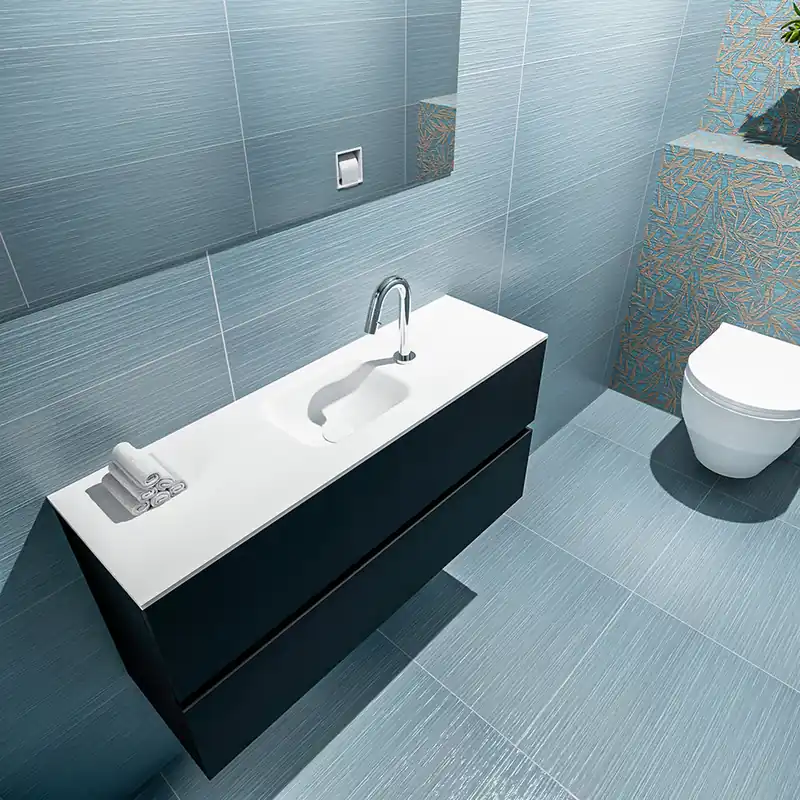 Bulkbestelling Mondiaz Ada 100cm toiletmeubel urban met wastafel talc midden 1 kraangat